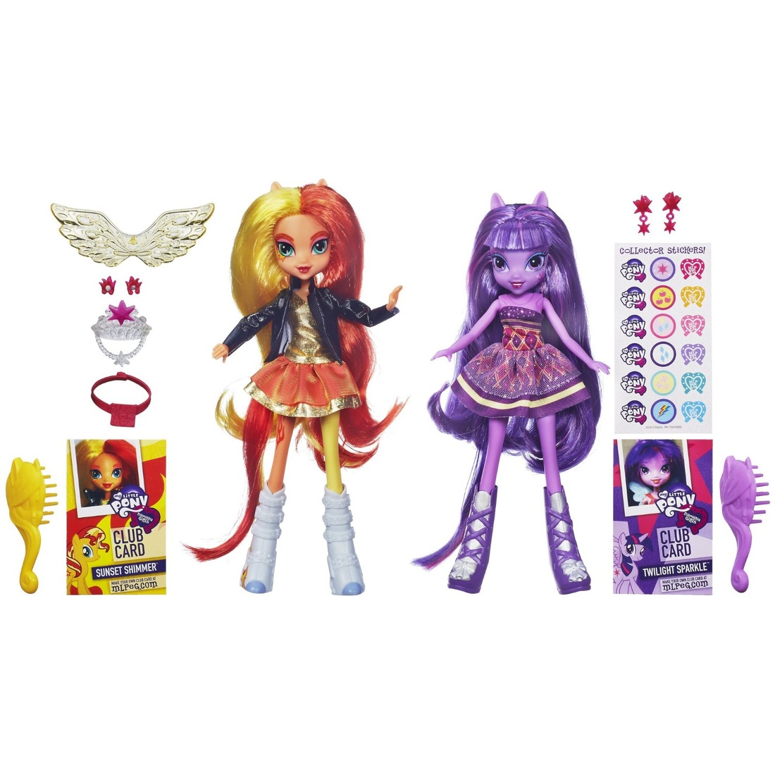 MY LITTLE PONY EQUESTRIA GIRLS SUNSET SHIMMER AND TWILIGHT SPARKLE FIGURES