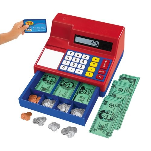 LEARNING RESOURCES CASH REGISTER CALCULATOR SOLAR POWERED